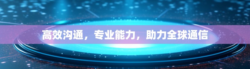 高效沟通,专业能力,助力全球通信 高效沟通,专业能力,助力全球通信