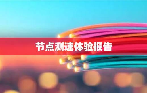 节点测速体验报告 节点测速体验报告